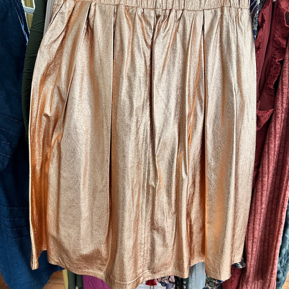 Moulinette Soeurs Metallic Rose Gold Skirt